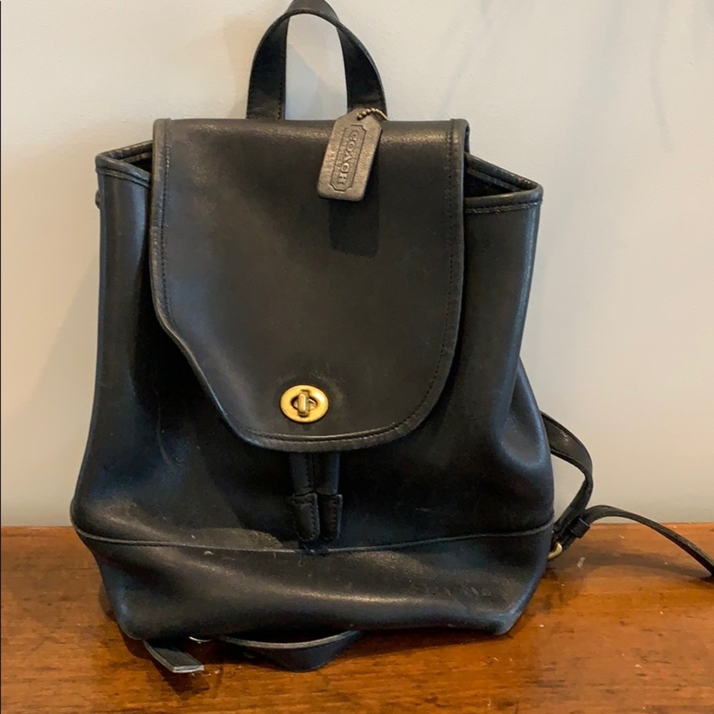 Coach Leather Backpack